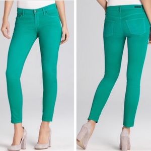 Citizens of Humanity Kelly Green Medium Rise Cropped Skinny Jean size 26
